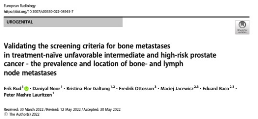 European?Radiology：前列腺癌骨轉(zhuǎn)移的影像學(xué)篩查價(jià)值